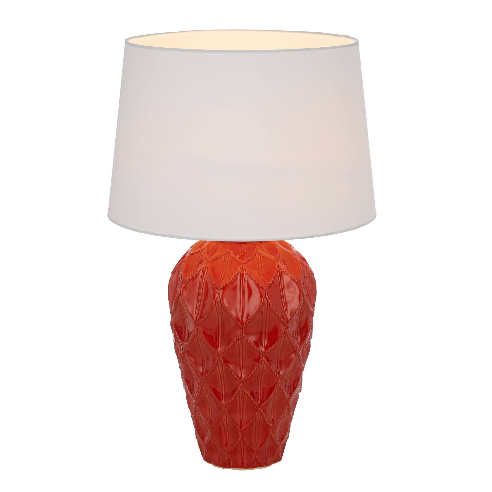 Madrid Ceramic Table Lamp, Red
