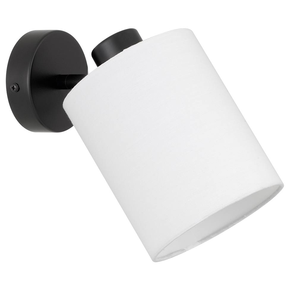 Malone Wall Lamp, Black, White