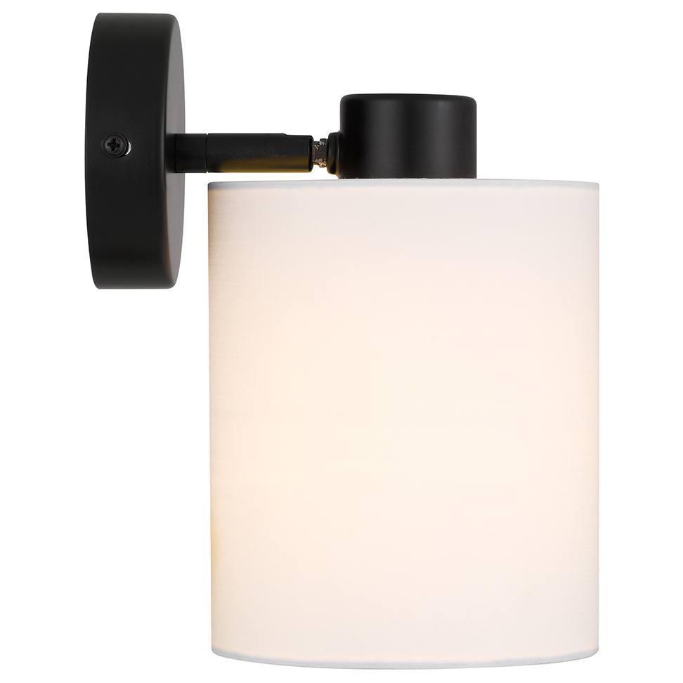 Malone Wall Lamp, Black, White