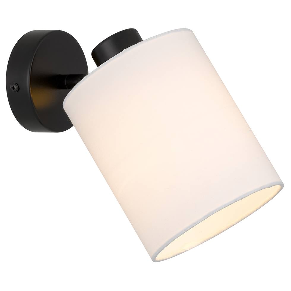 Malone Wall Lamp, Black, White