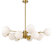 Marsten 12 Light Pendant, Antique Gold