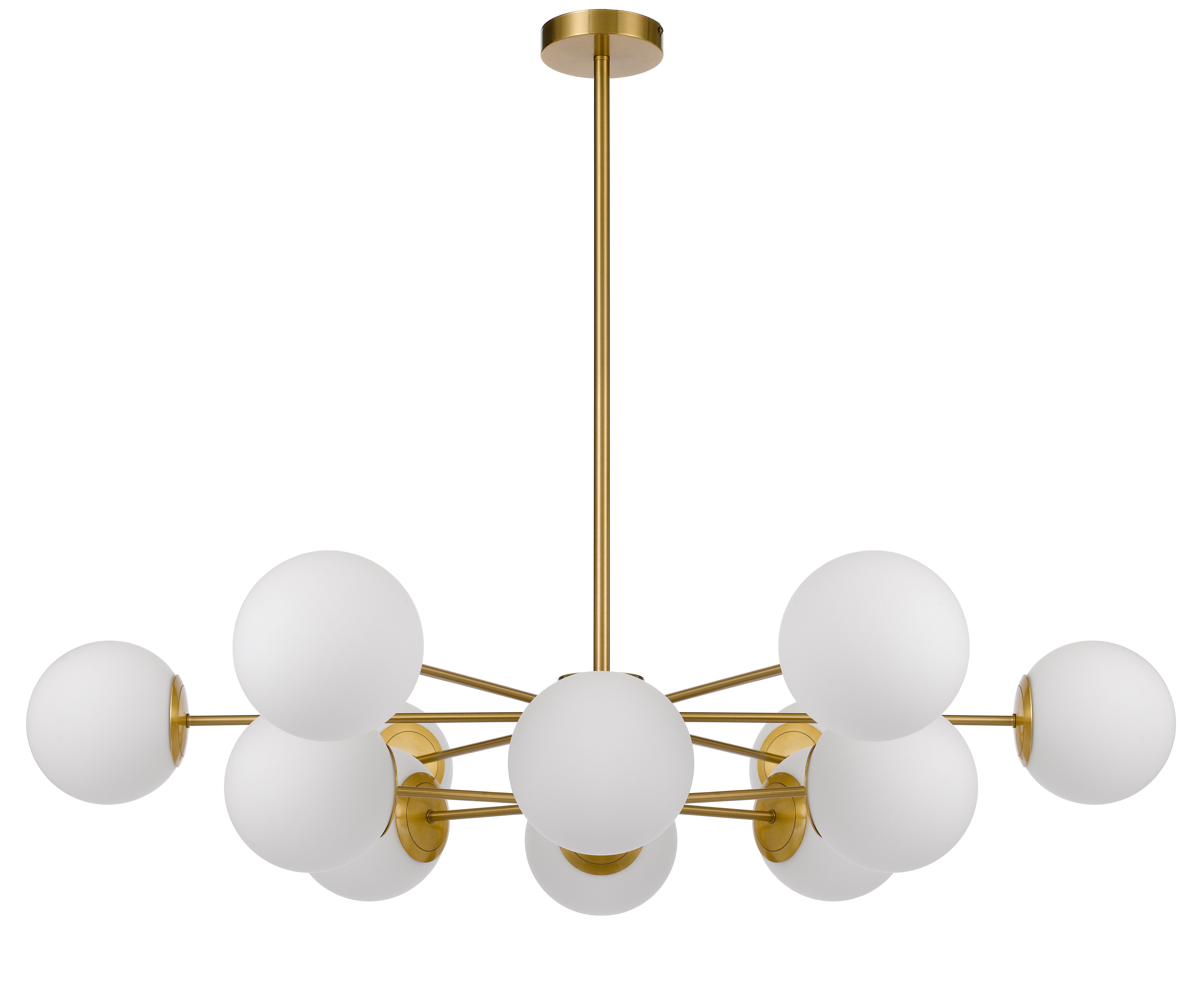 Marsten 12 Light Pendant, Antique Gold