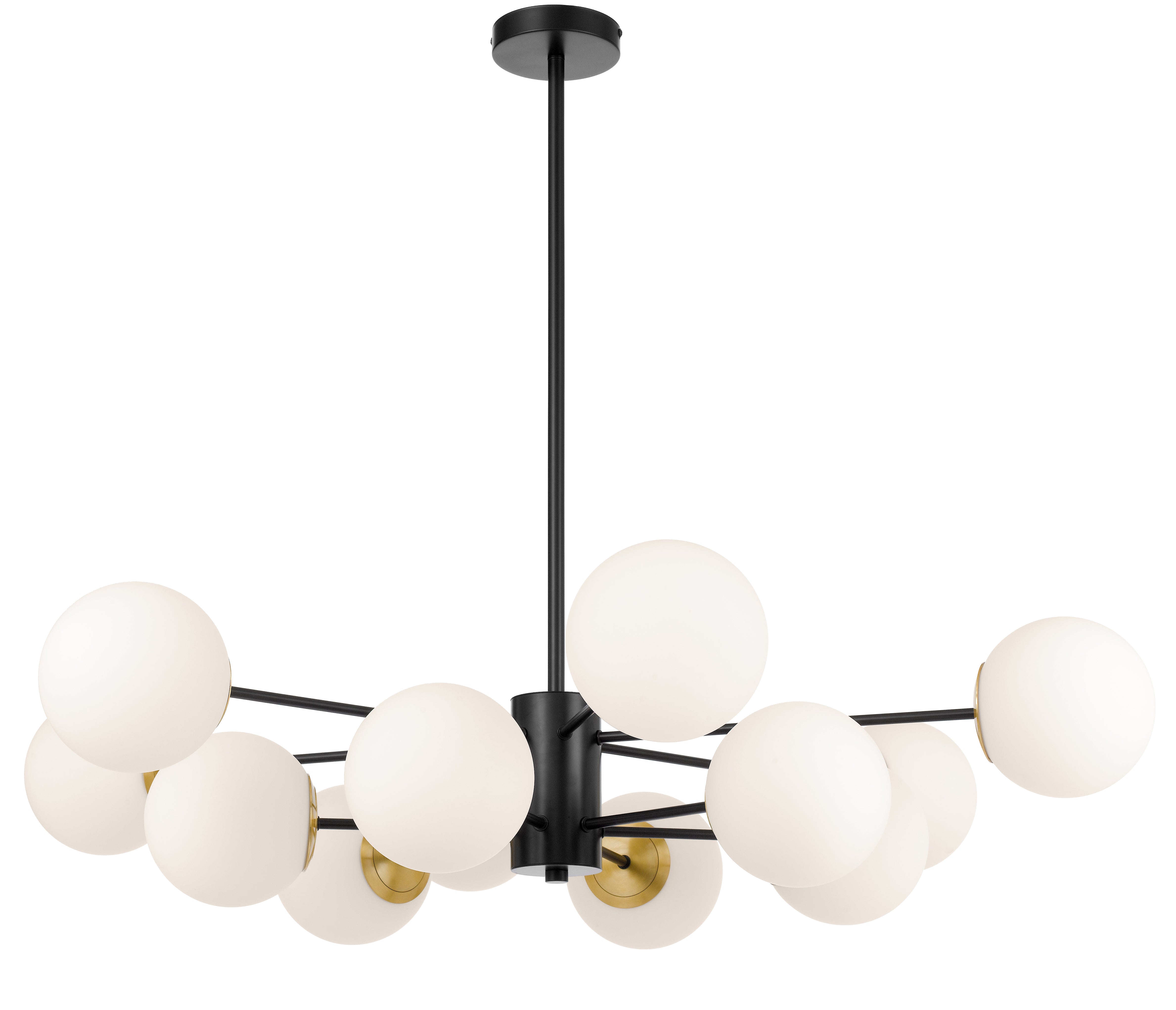 Marsten 12 Light Pendant, Black