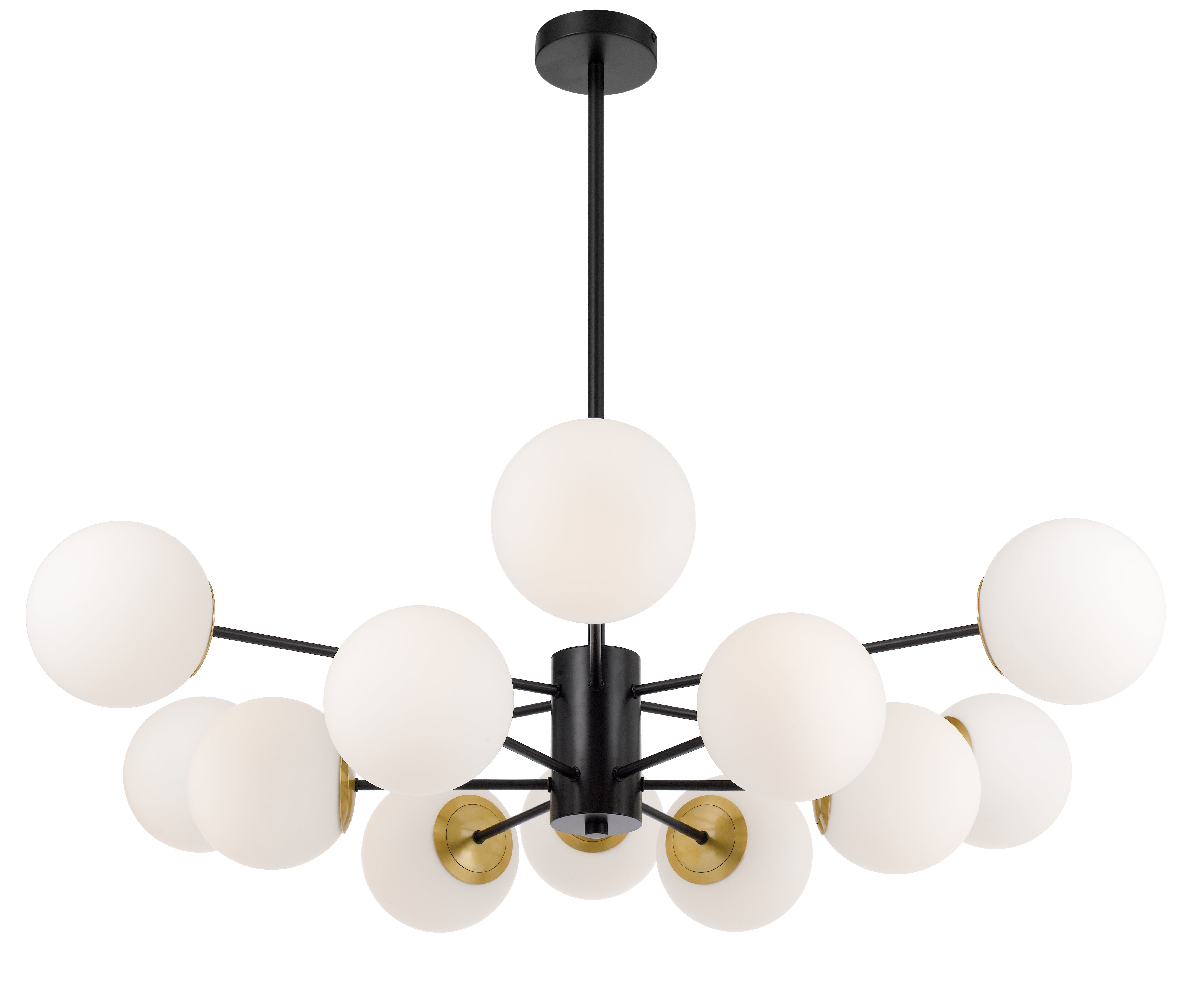 Marsten 12 Light Pendant, Black