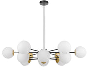 Marsten 12 Light Pendant, Black