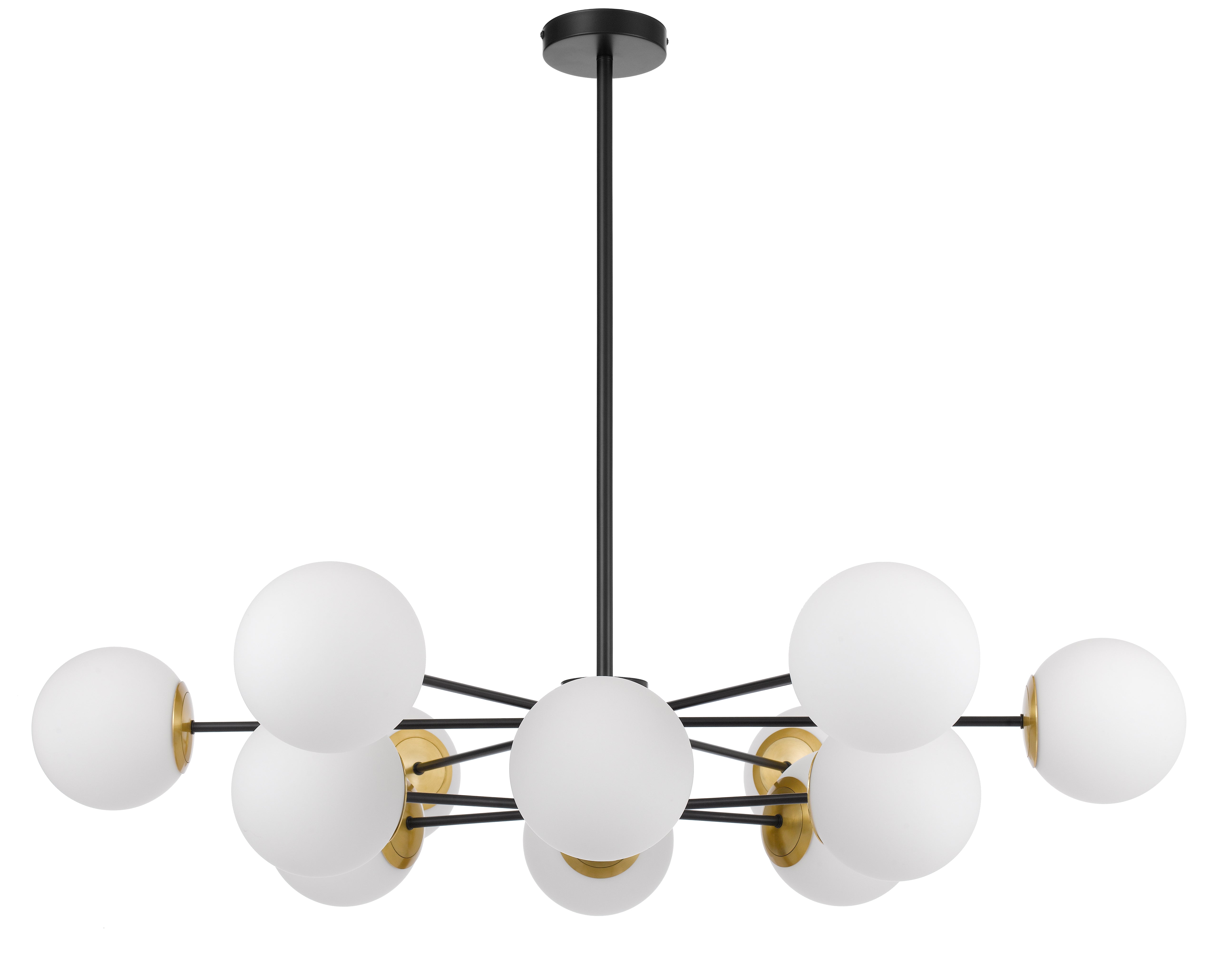 Marsten 12 Light Pendant, Black