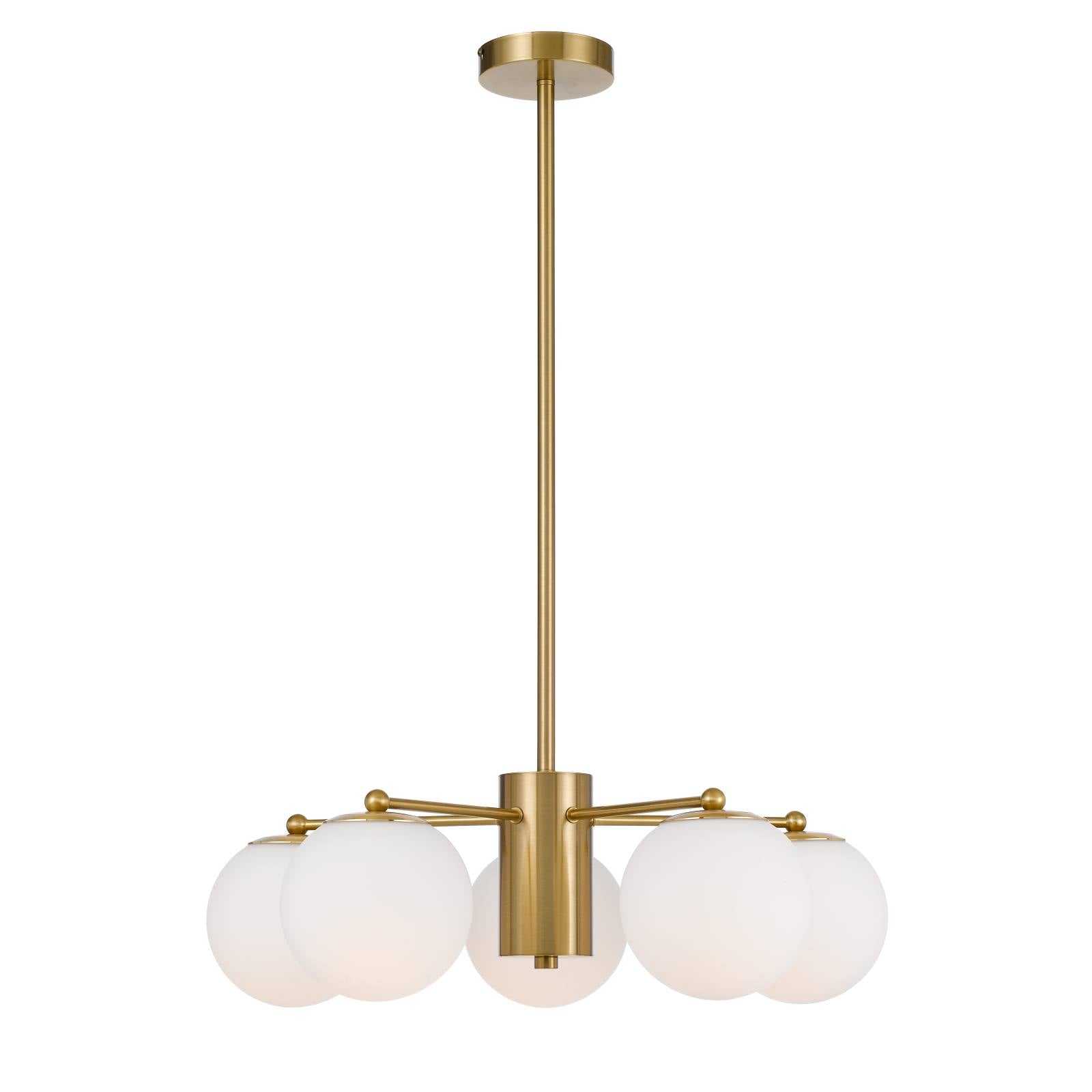 Marsten 5 Light Pendant, Antique Gold