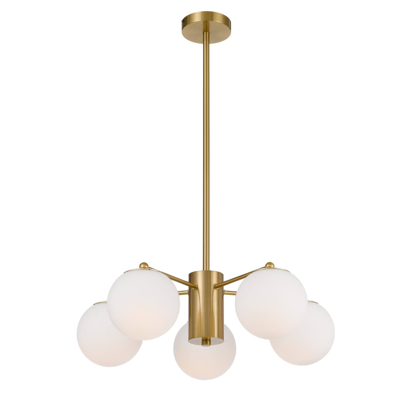 Marsten 5 Light Pendant, Antique Gold