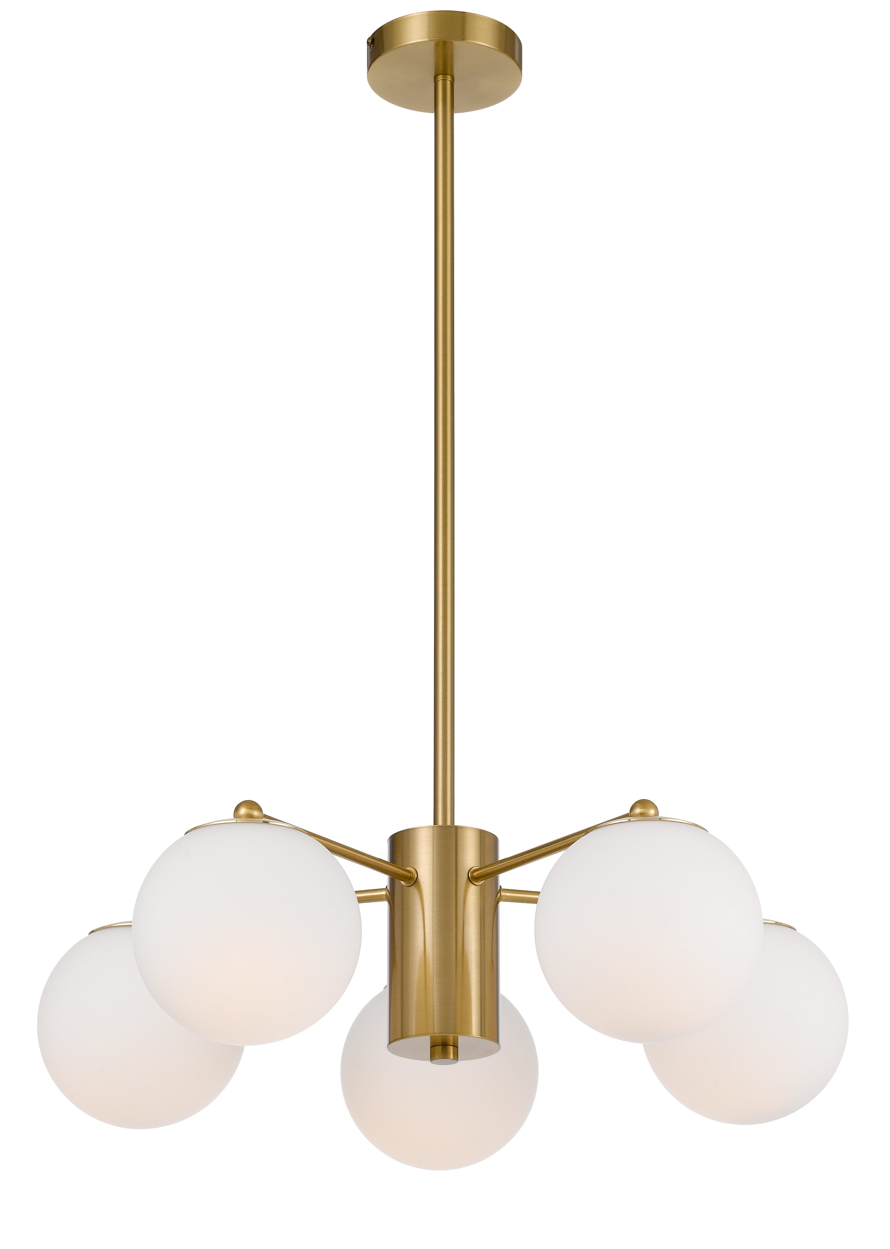 Marsten 5 Light Pendant, Antique Gold