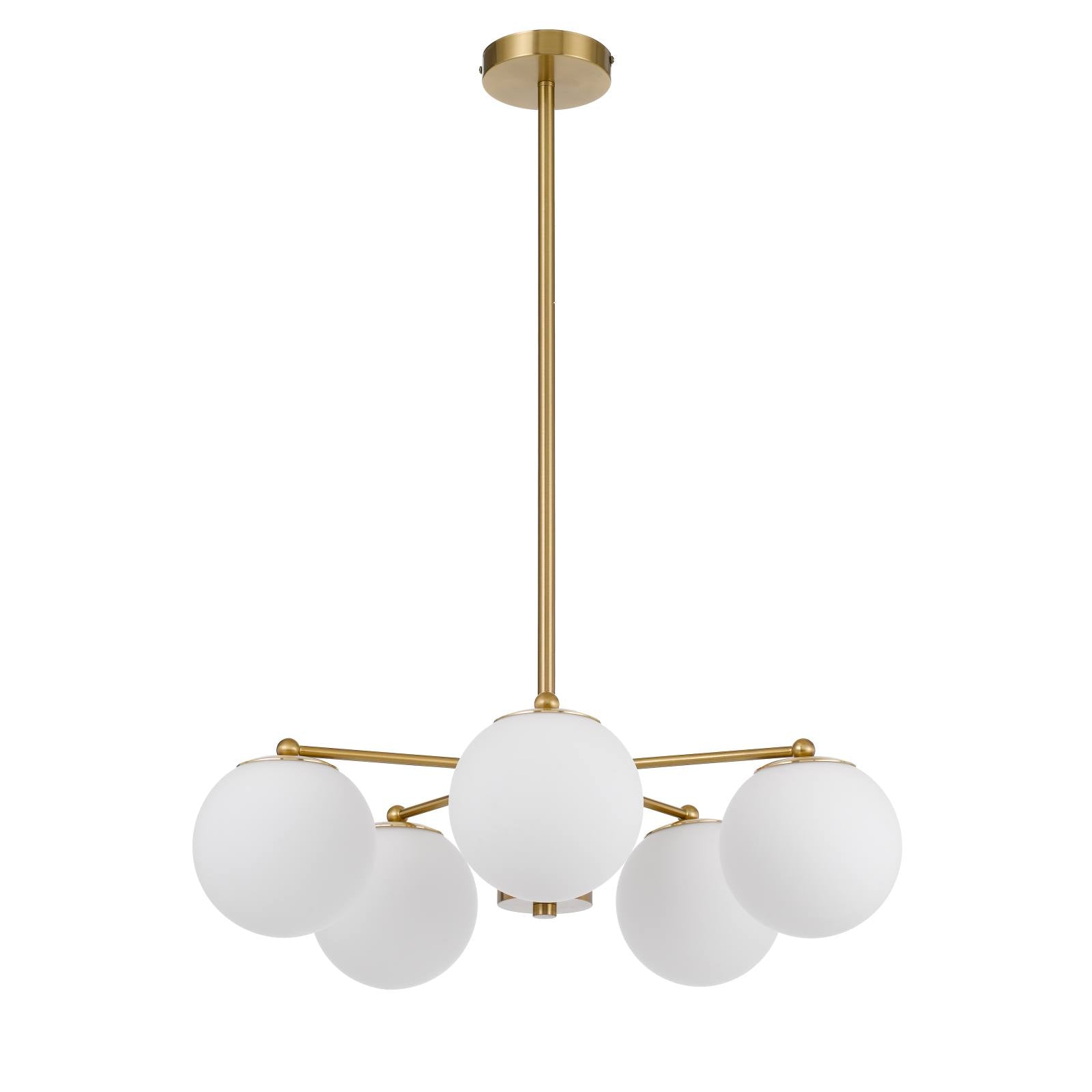 Marsten 5 Light Pendant, Antique Gold