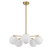 Marsten 5 Light Pendant, Antique Gold