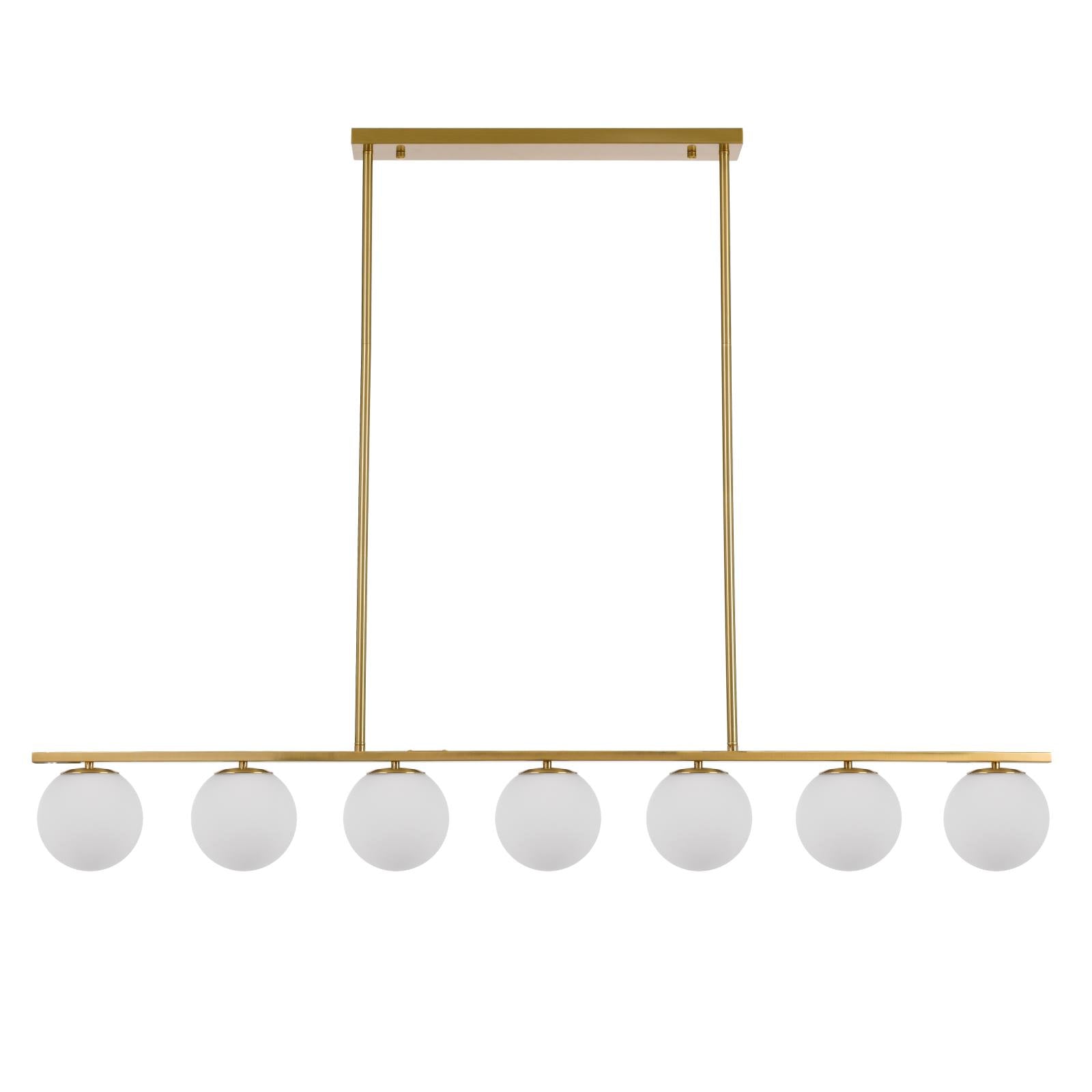 Marsten 7 Light Pendant, Antique Gold