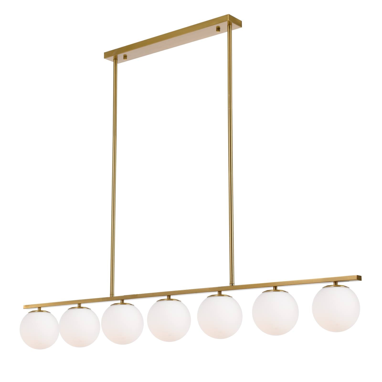 Marsten 7 Light Pendant, Antique Gold