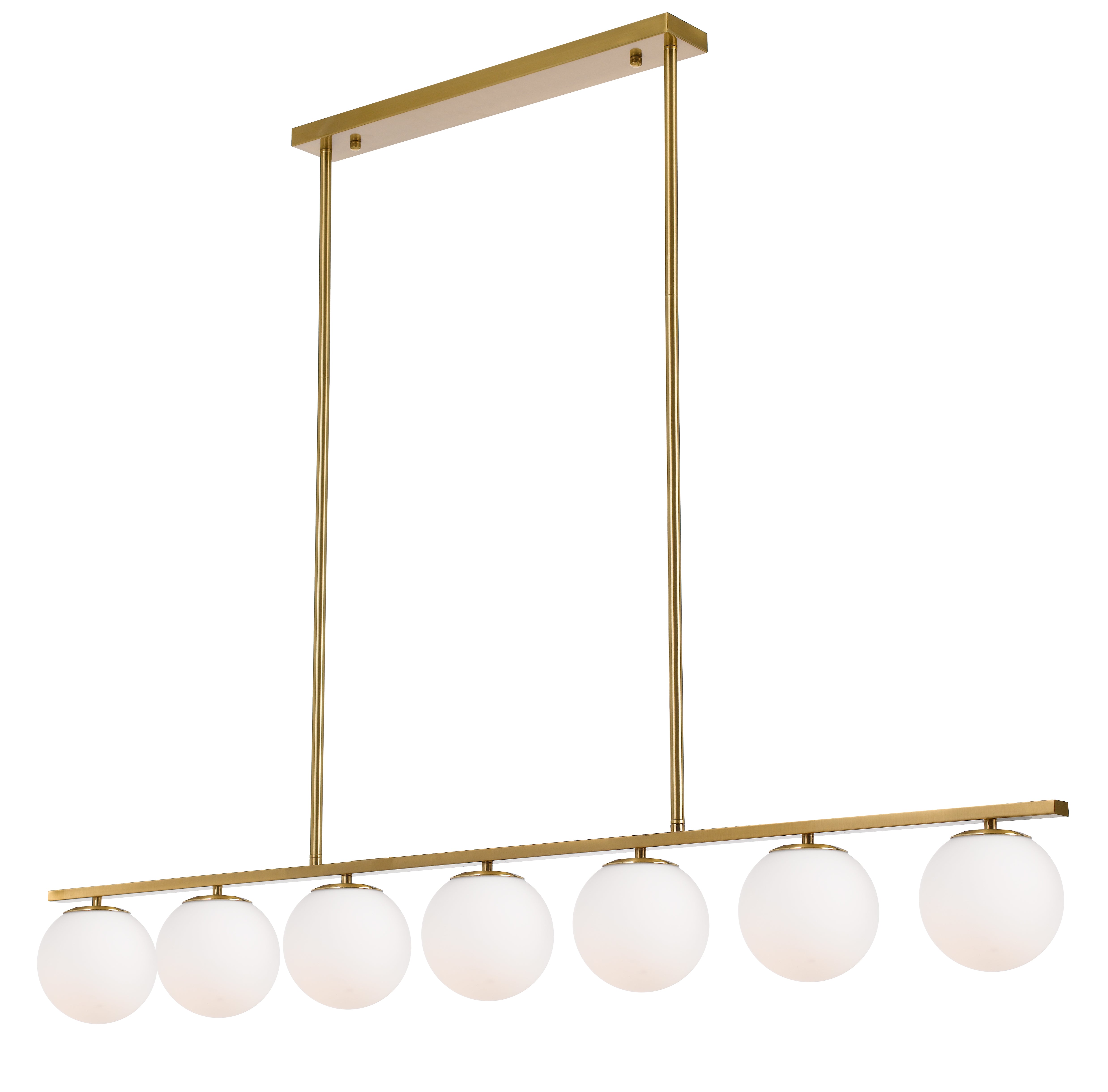 Marsten 7 Light Pendant, Antique Gold