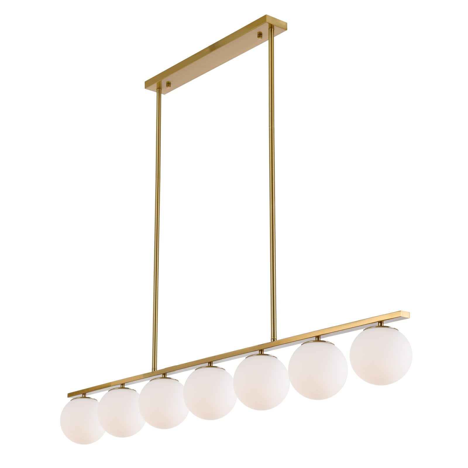 Marsten 7 Light Pendant, Antique Gold