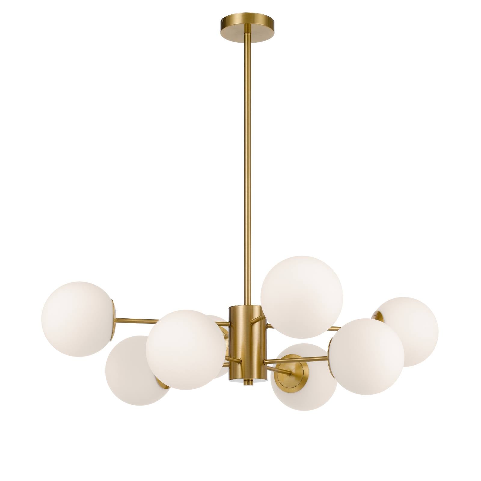 Marsten 8 Light Pendant, Antique Gold