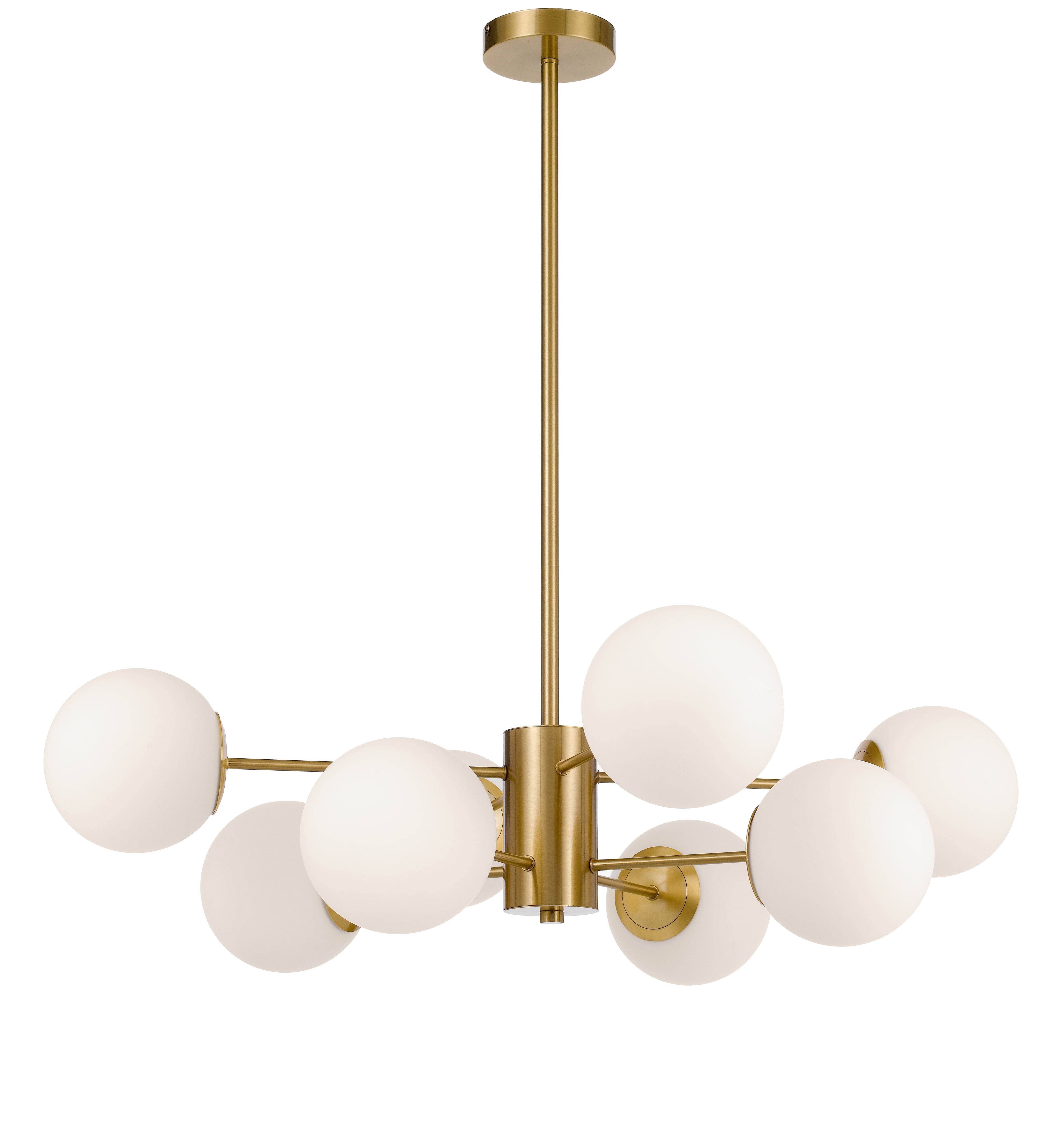 Marsten 8 Light Pendant, Antique Gold
