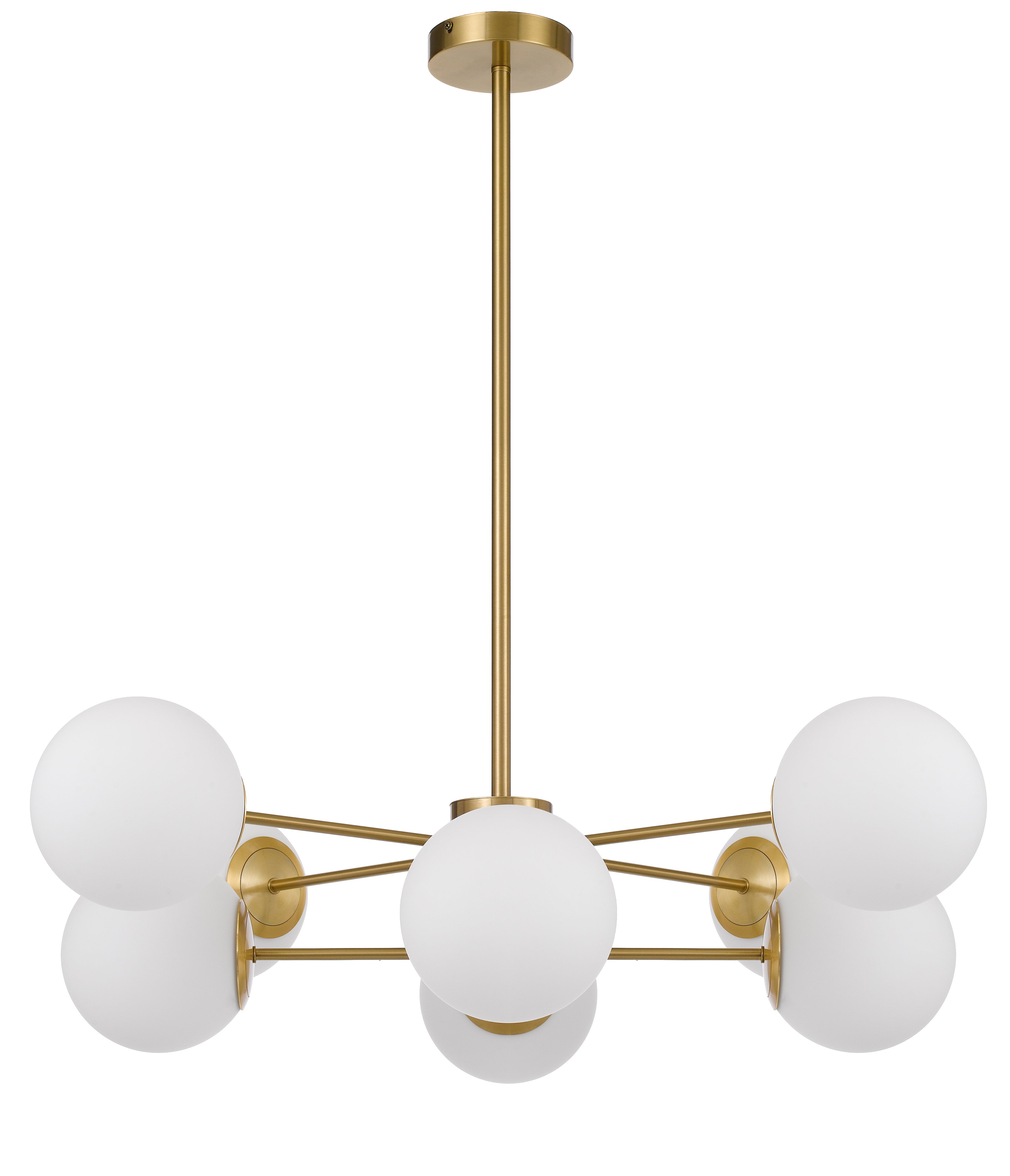 Marsten 8 Light Pendant, Antique Gold