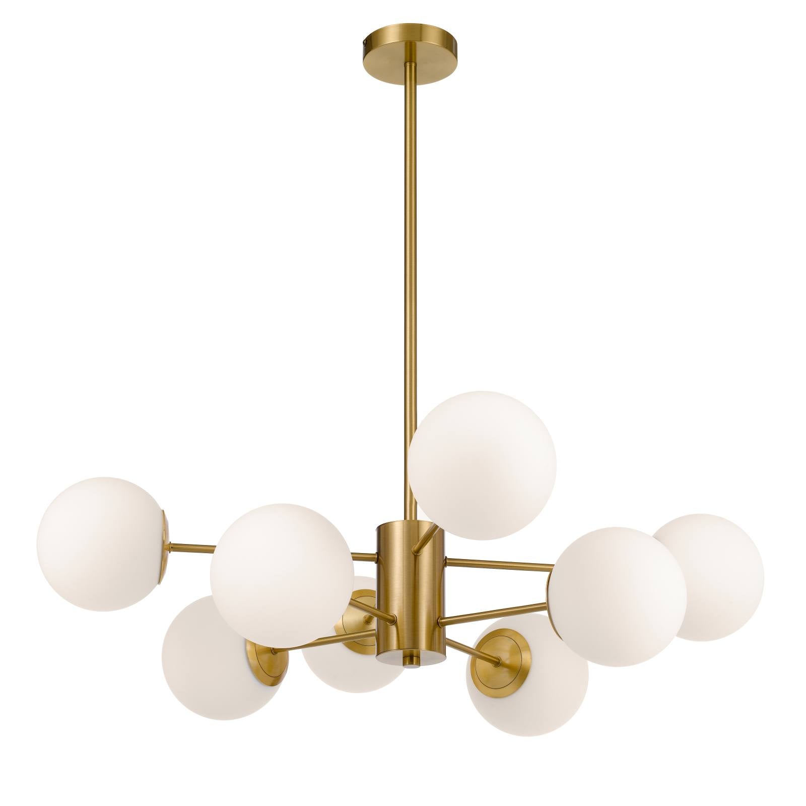 Marsten 8 Light Pendant, Antique Gold