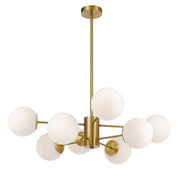Marsten 8 Light Pendant, Antique Gold