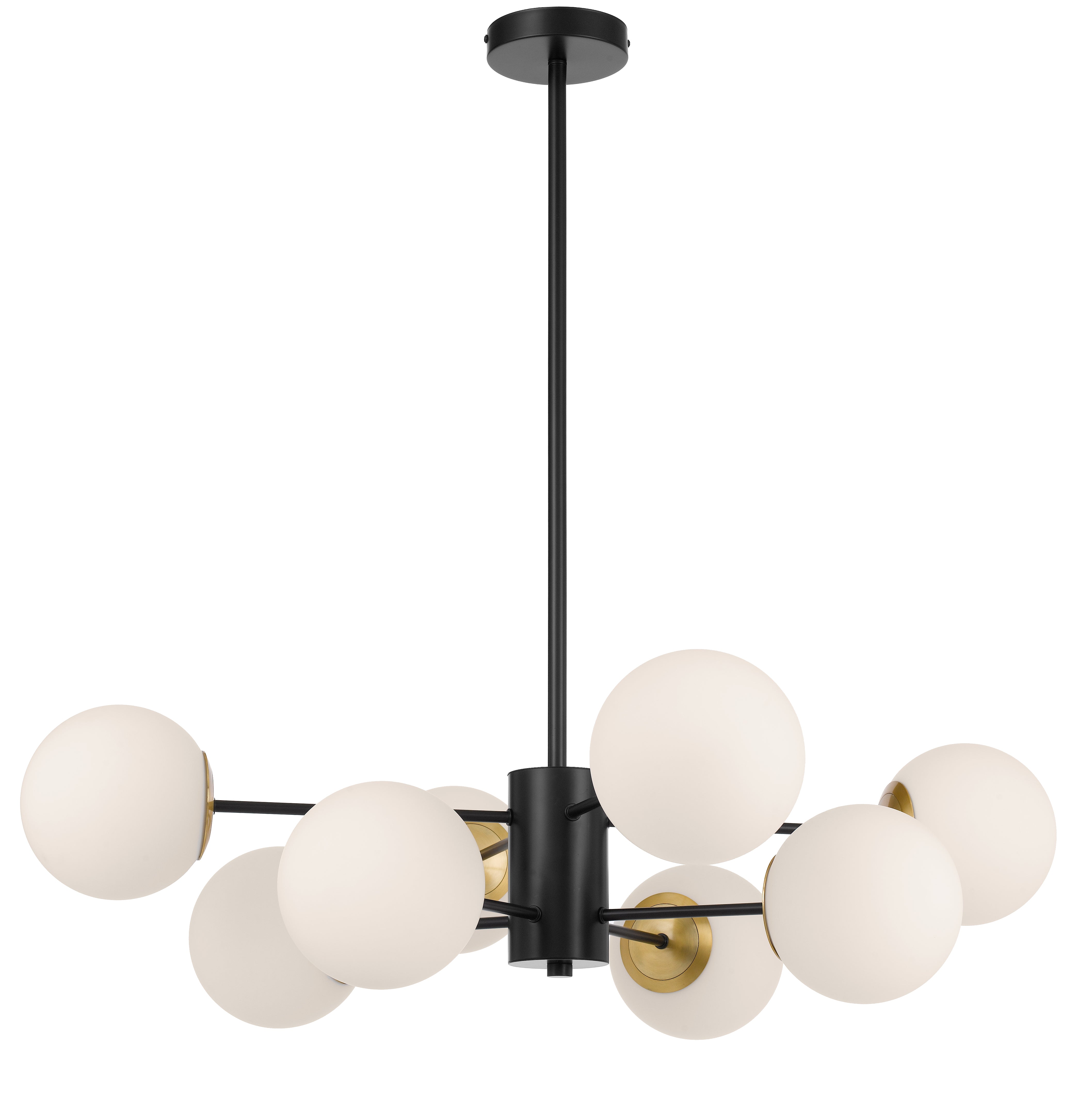 Marsten 8 Light Pendant, Black