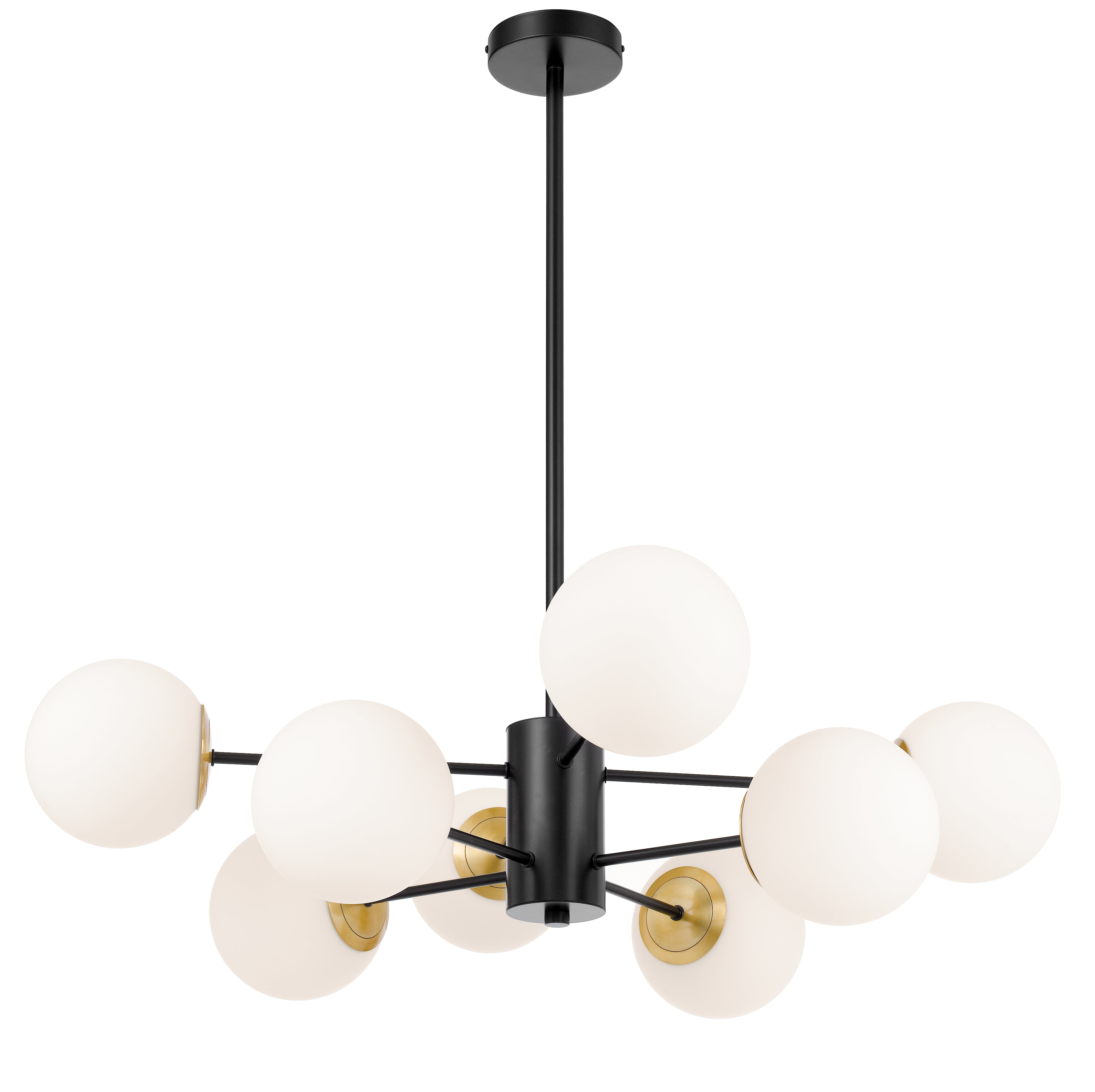Marsten 8 Light Pendant, Black