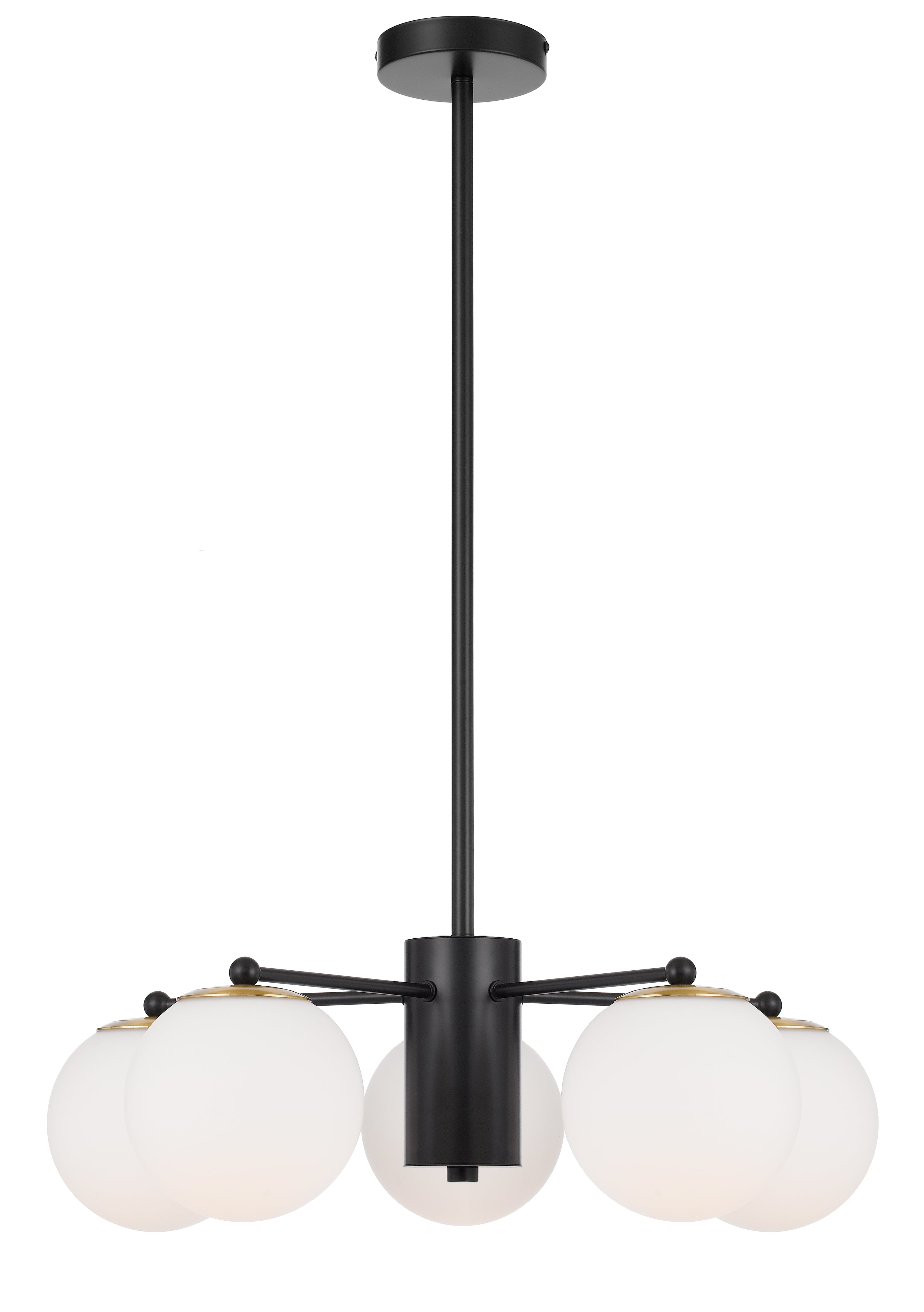 Marsten 5 Light Pendant, Black