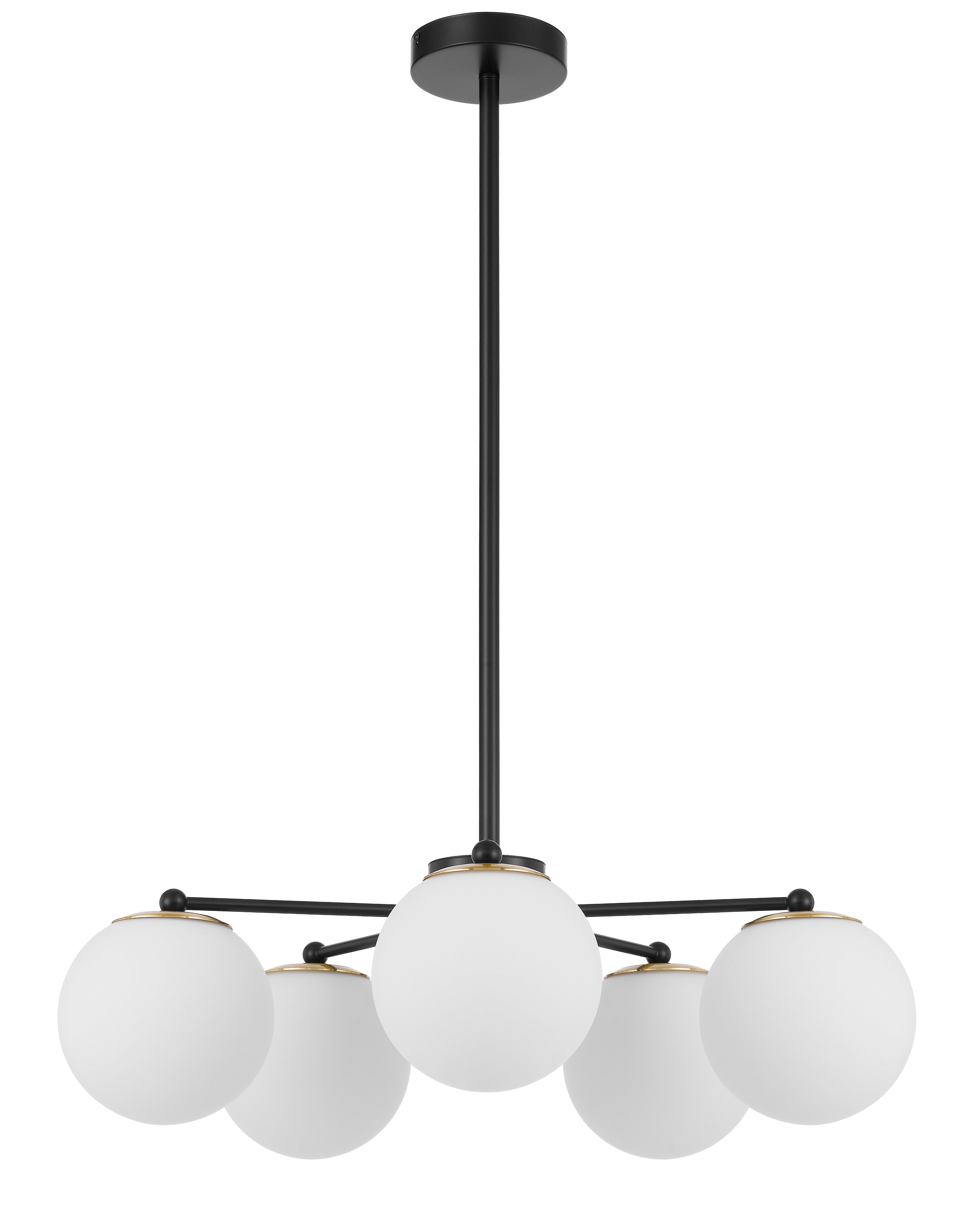 Marsten 5 Light Pendant, Black