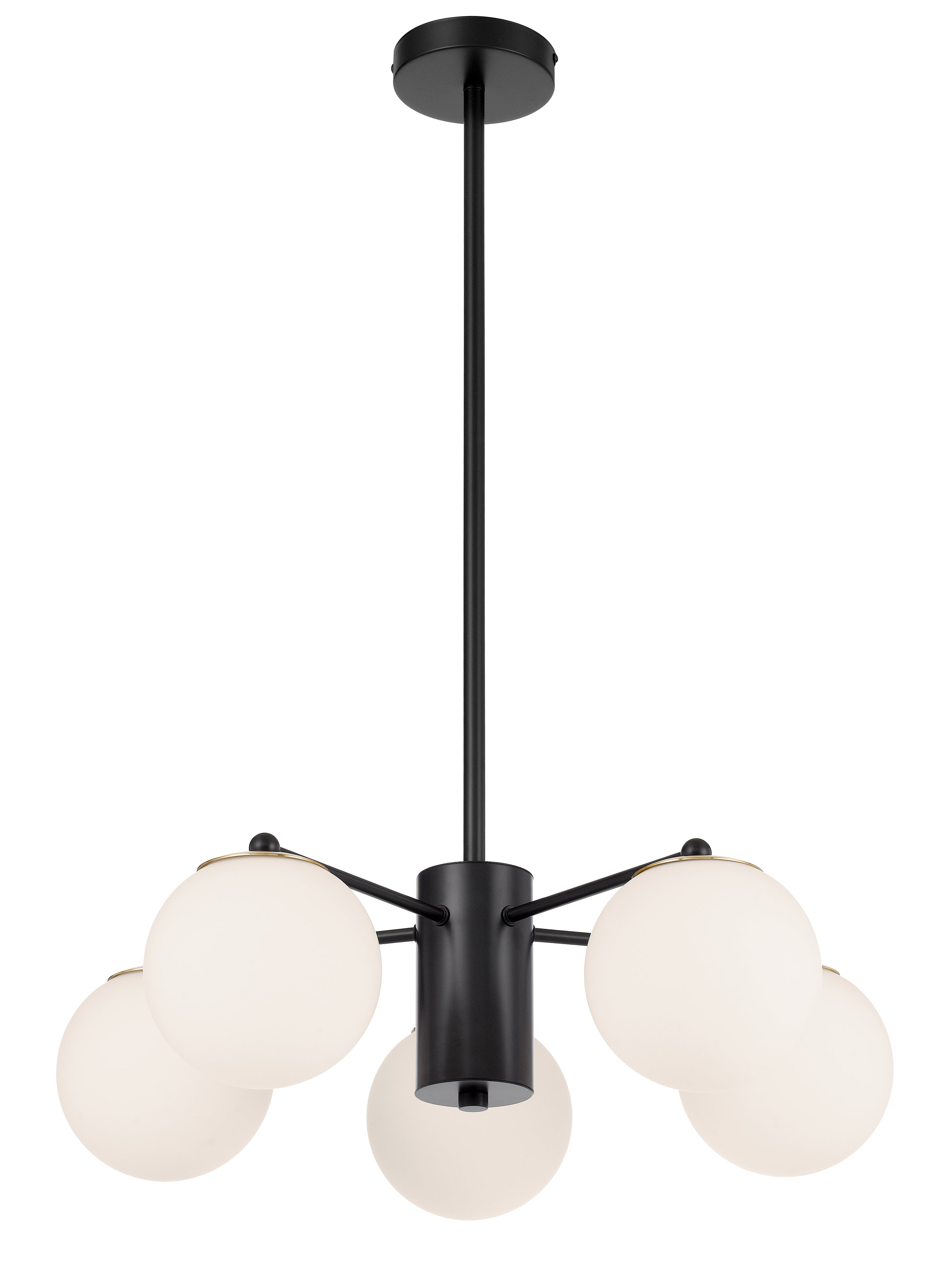 Marsten 5 Light Pendant, Black