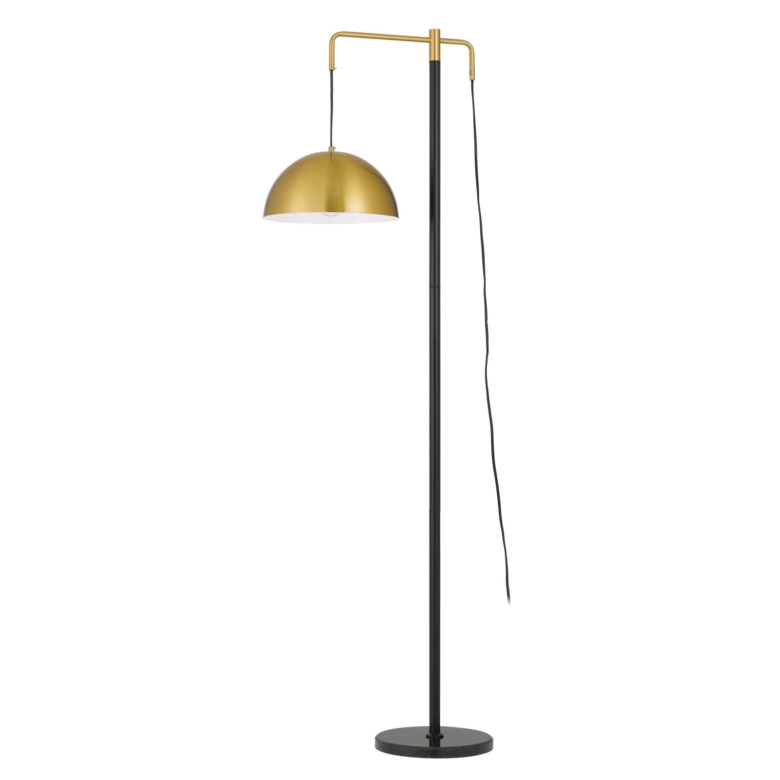 Marthos Floor Lamp, Black, Antique Gold