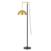 Marthos Floor Lamp, Black, Antique Gold