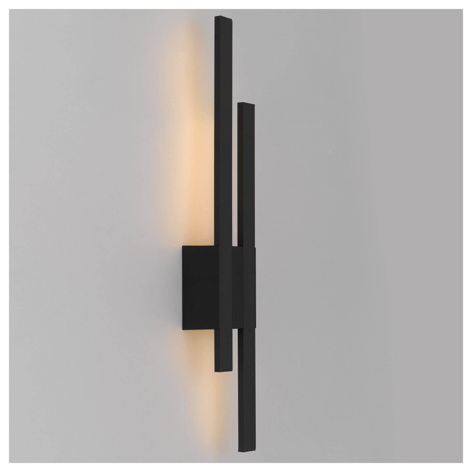 Masto Exterior 2 Light Wall Lamp, Black