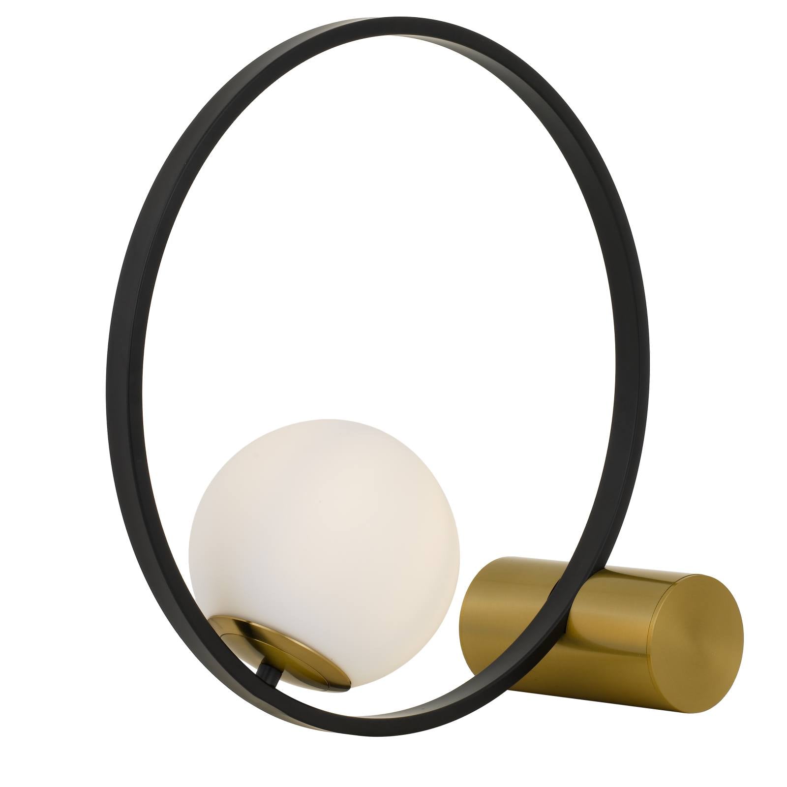 Matias Table Lamp, Black, Antique Gold