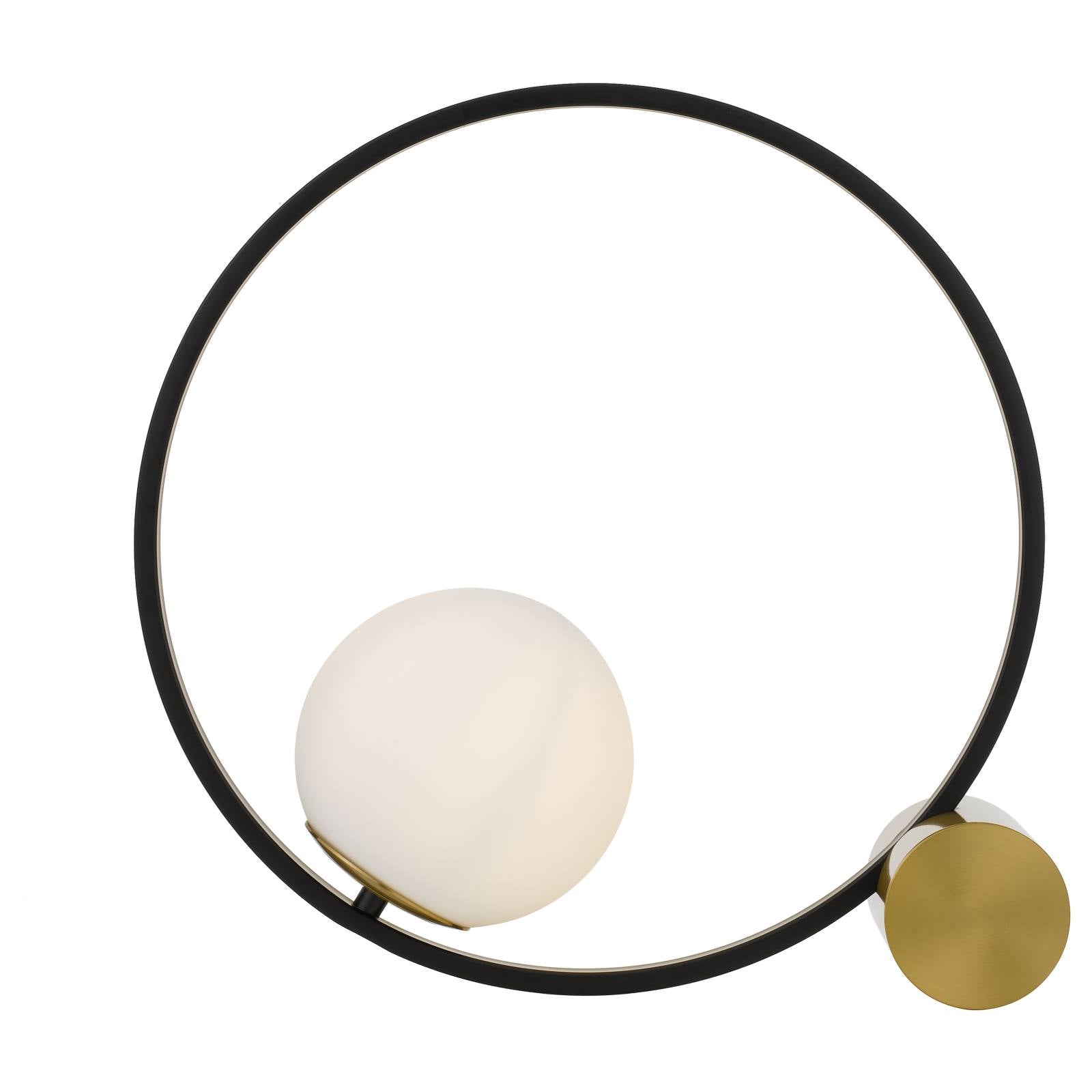 Matias Table Lamp, Black, Antique Gold