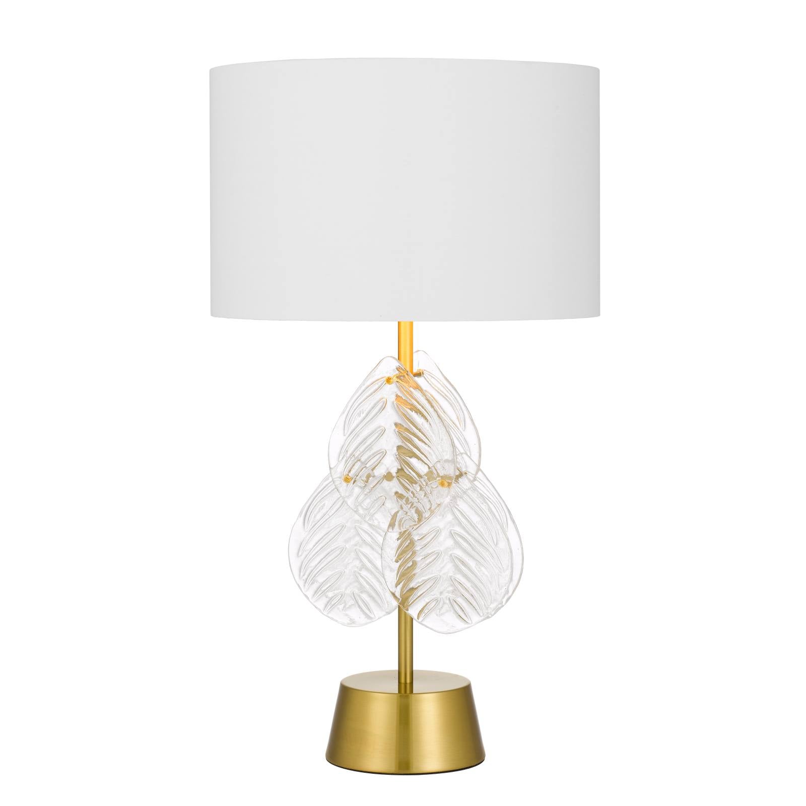 Melania Table Lamp, White, Gold