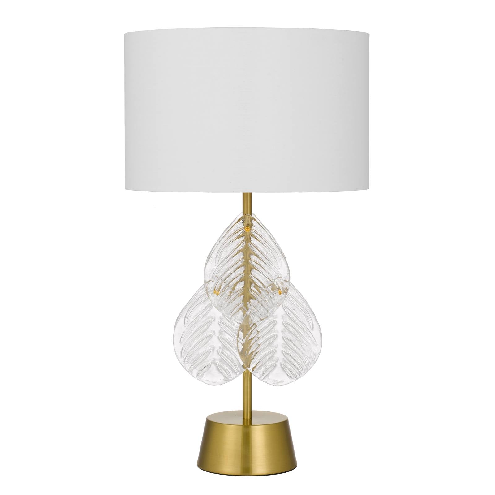 Melania Table Lamp, White, Gold