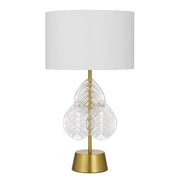 Melania Table Lamp, White, Gold