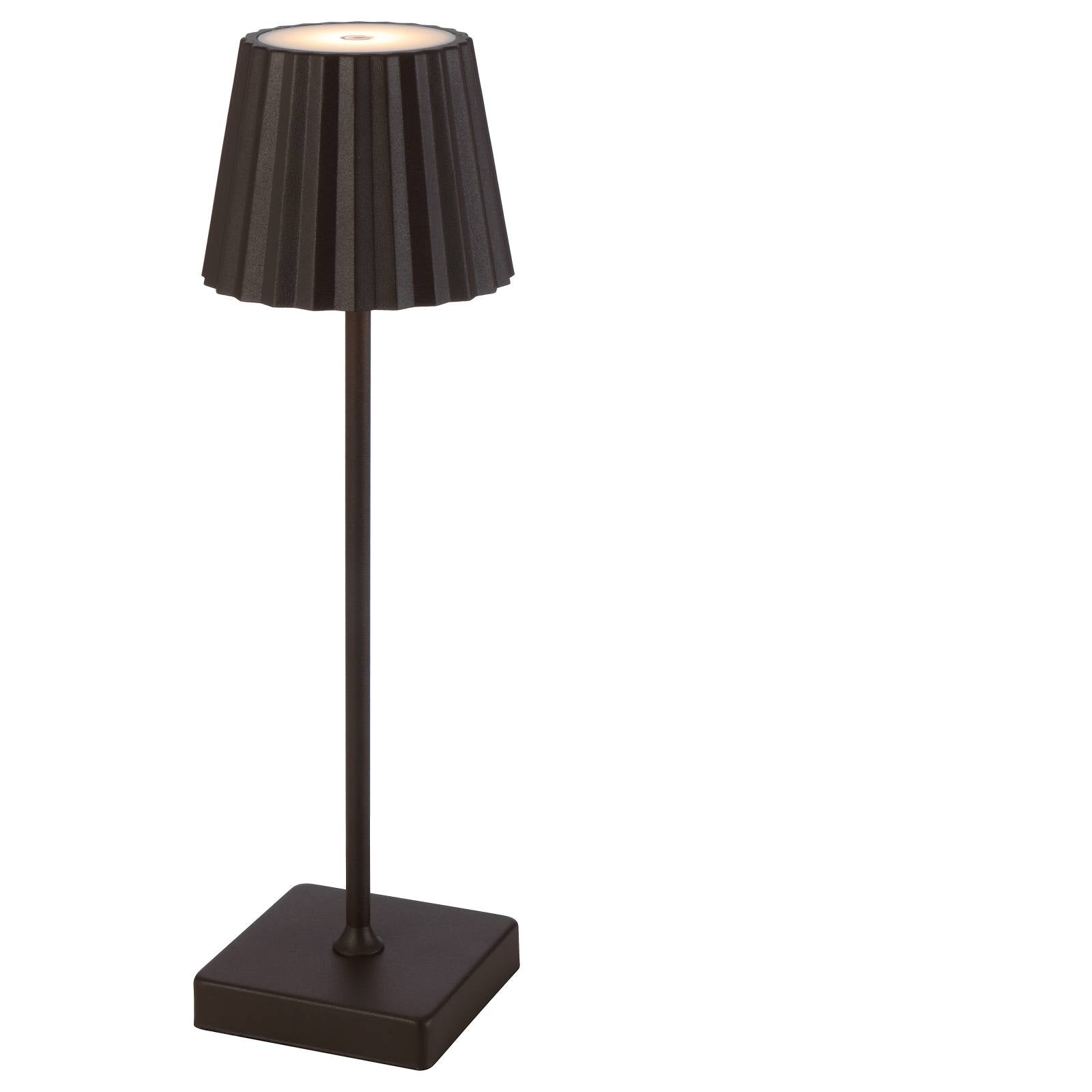 Mindy Rechargeable Table Lamp, Brown