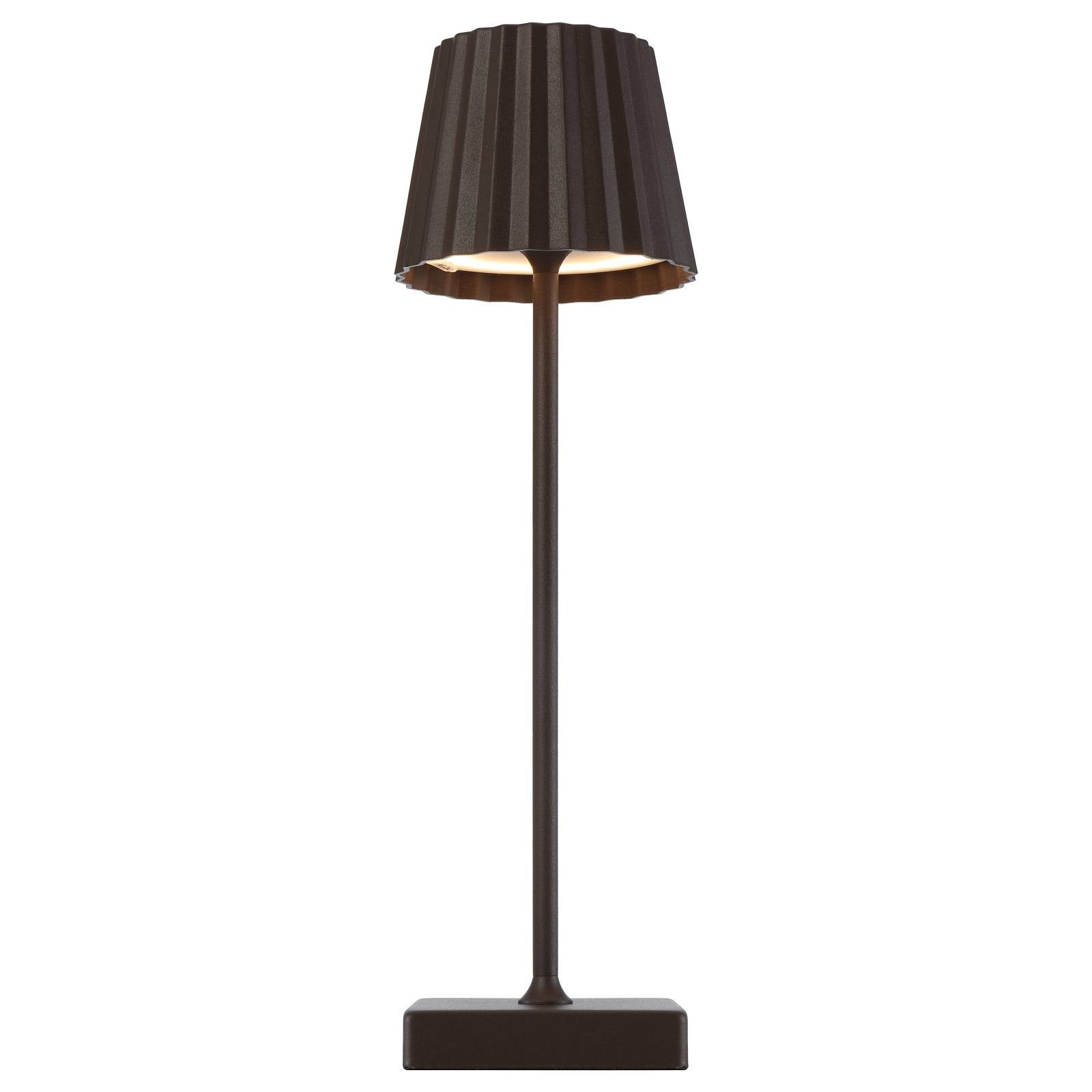 Mindy Rechargeable Table Lamp, Brown