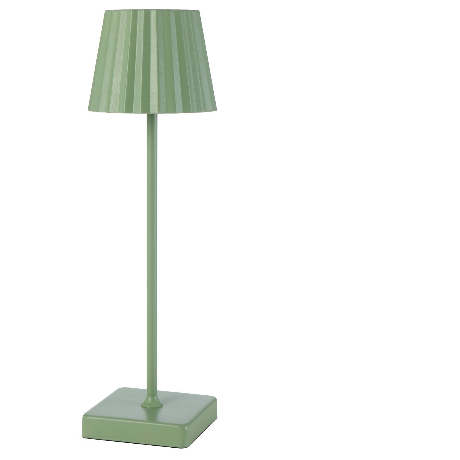 Mindy Rechargeable Table Lamp, Green