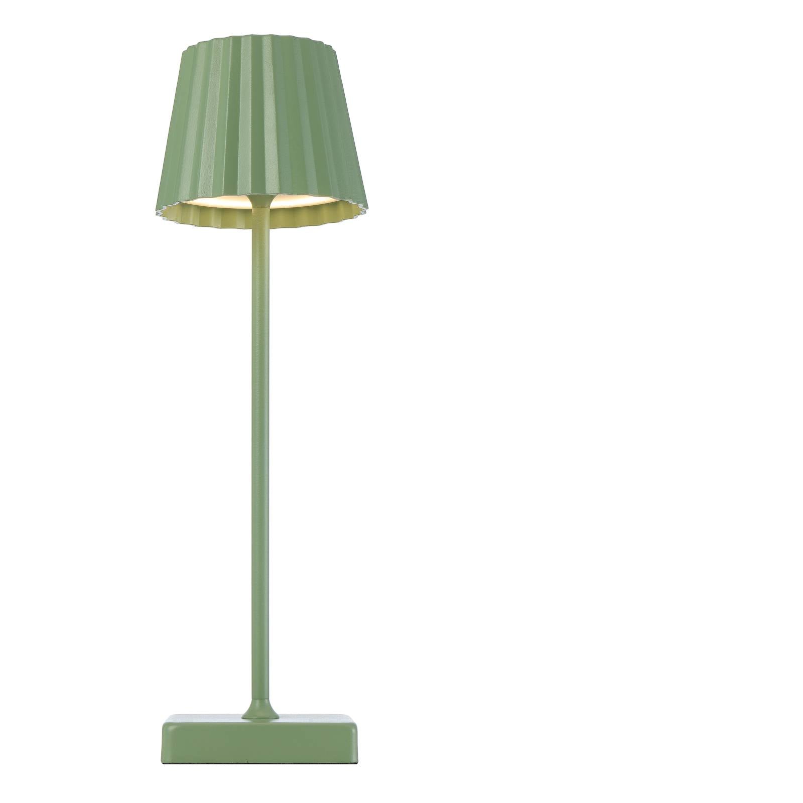 Mindy Rechargeable Table Lamp, Green