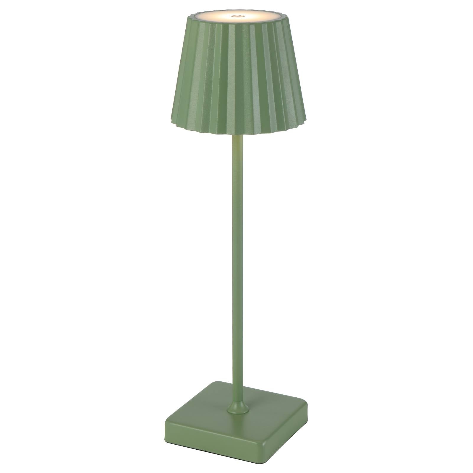 Mindy Rechargeable Table Lamp, Green