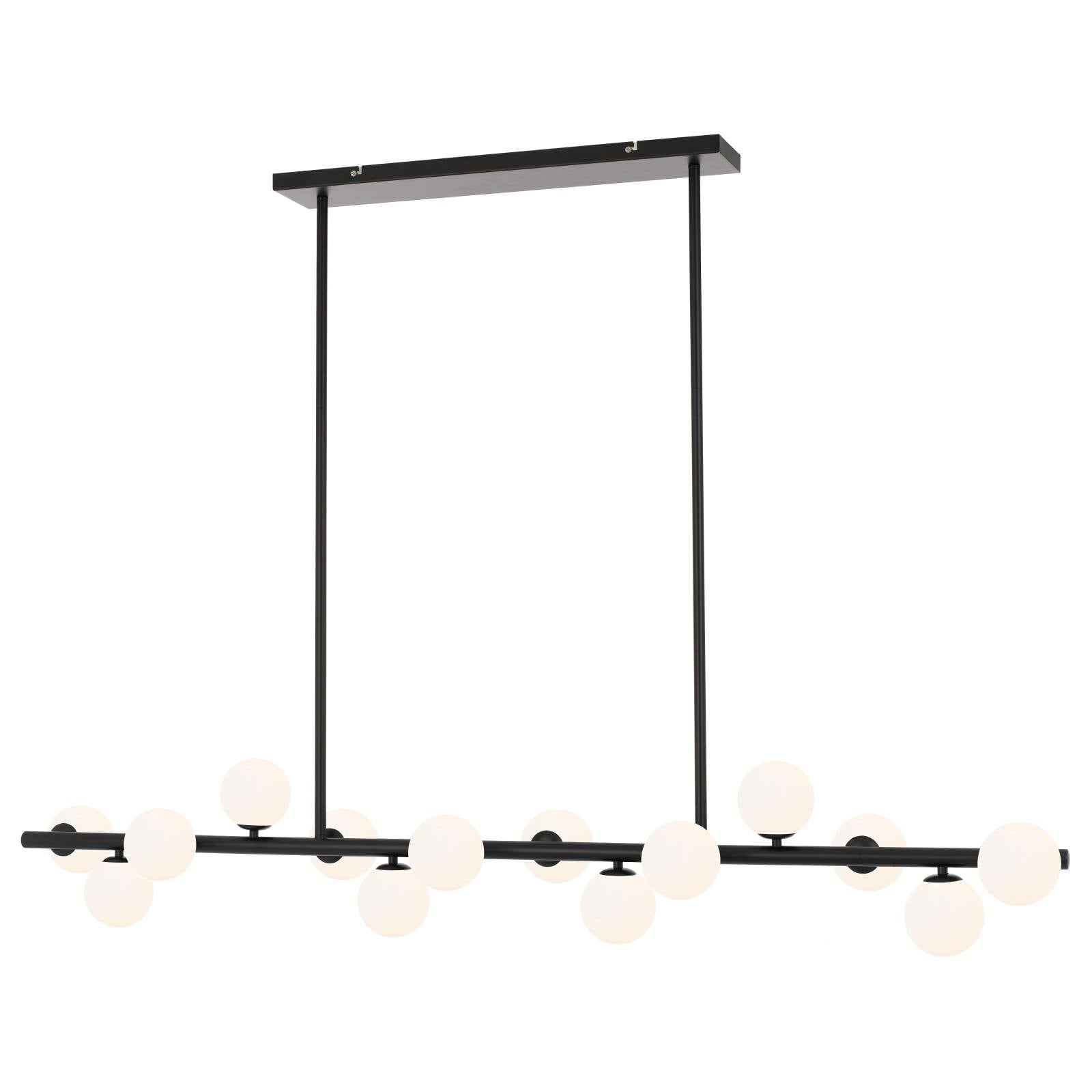 Moran 14 Light Pendant, Black, Opal Matte