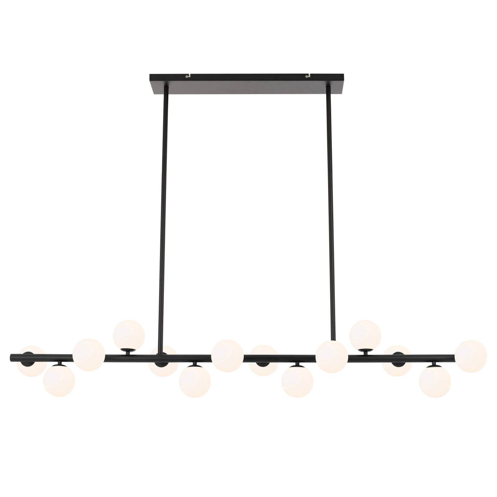 Moran 14 Light Pendant, Black, Opal Matte