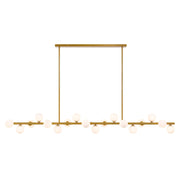 Moran 18 Light Pendant, Antique Gold, Opal Matte