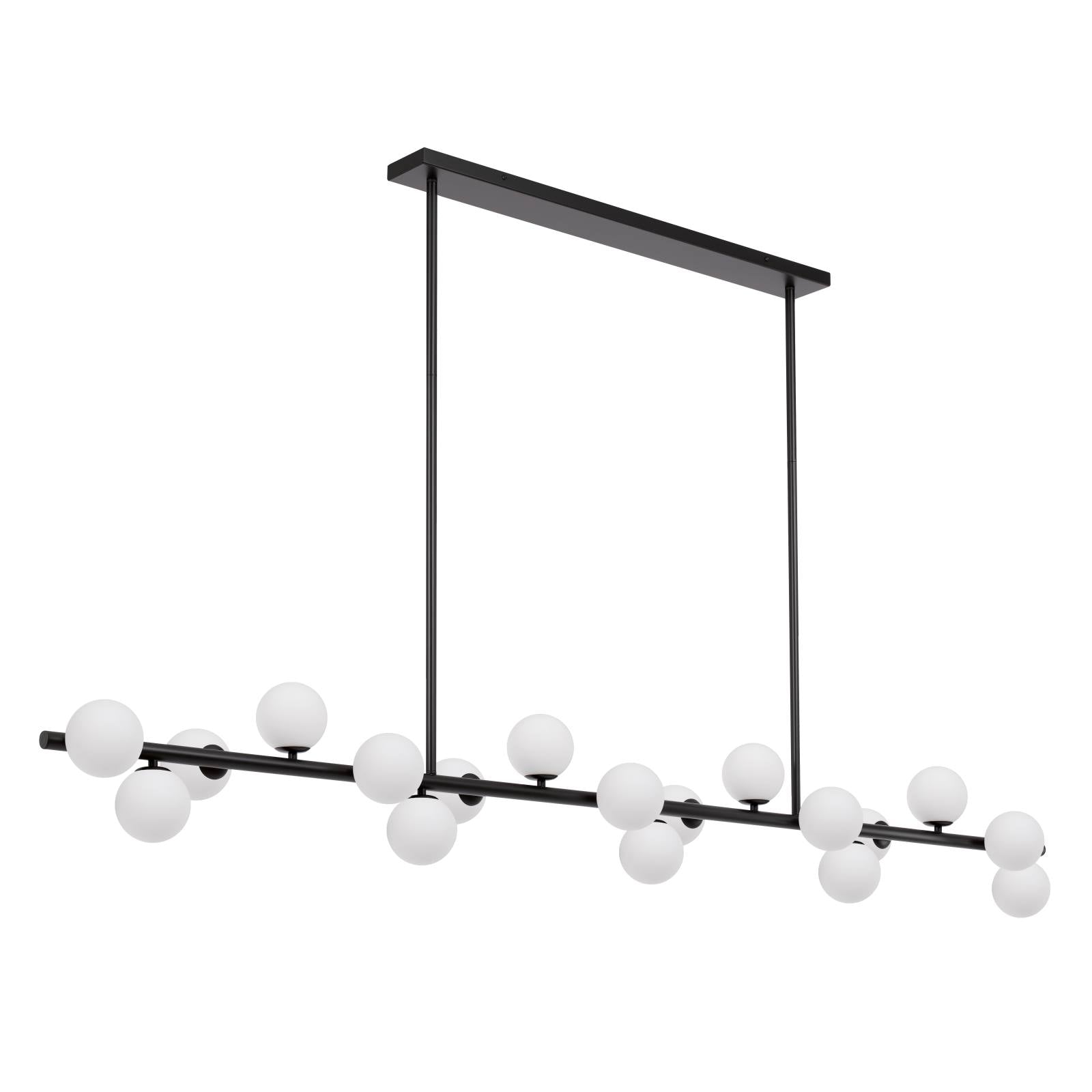 Moran 18 Light Pendant, Black, Opal Matte