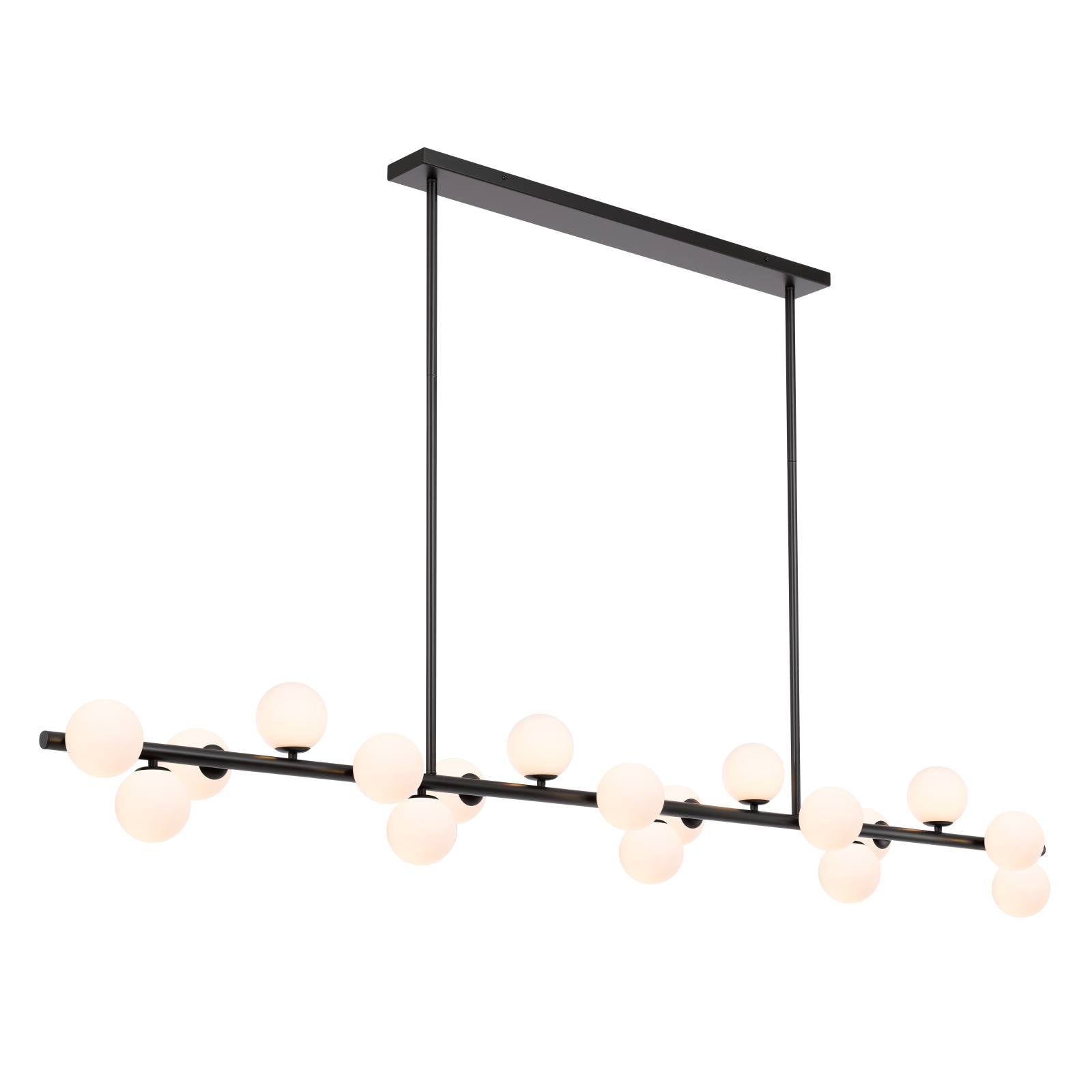 Moran 18 Light Pendant, Black, Opal Matte