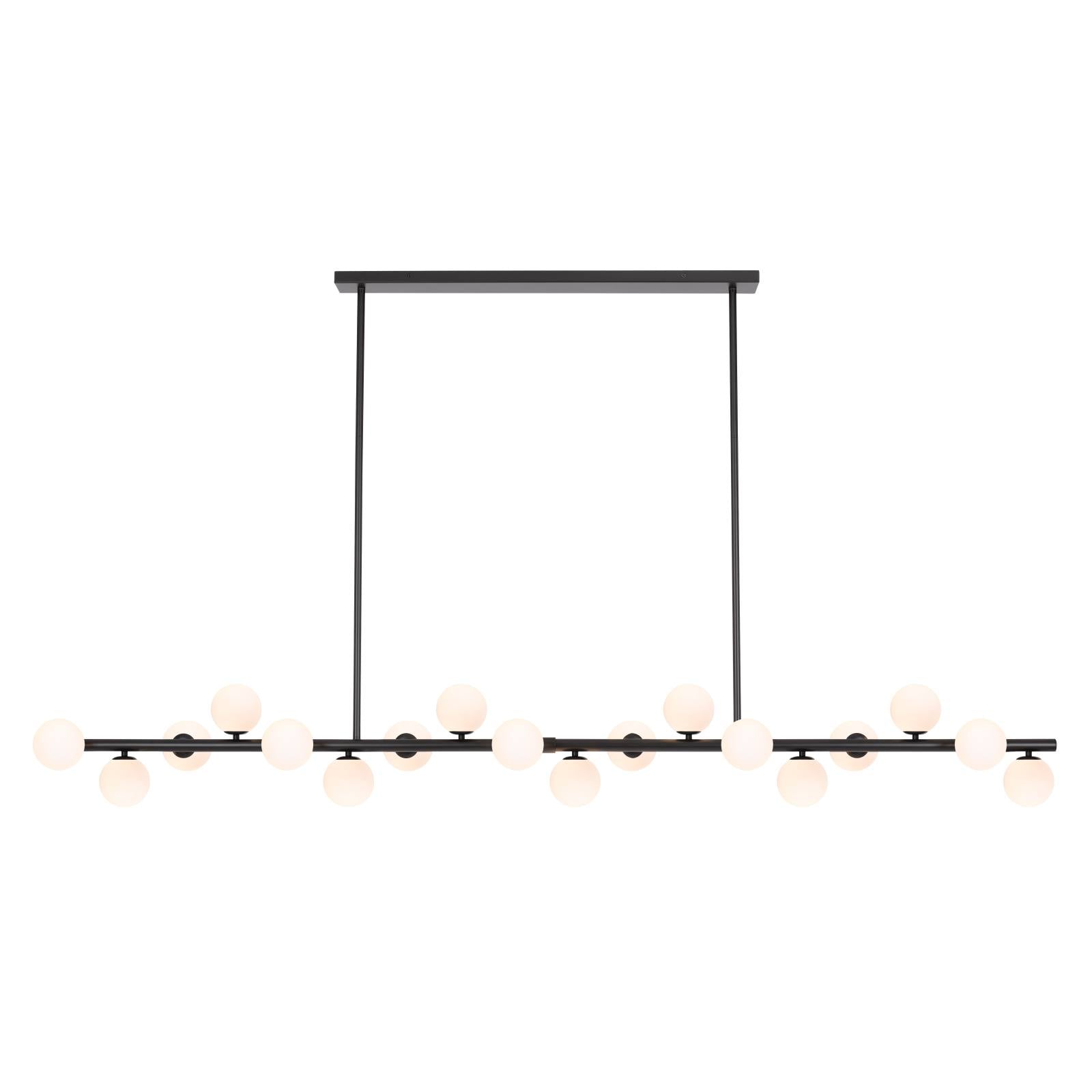Moran 18 Light Pendant, Black, Opal Matte
