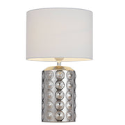Nancy Table Lamp, Silver, White