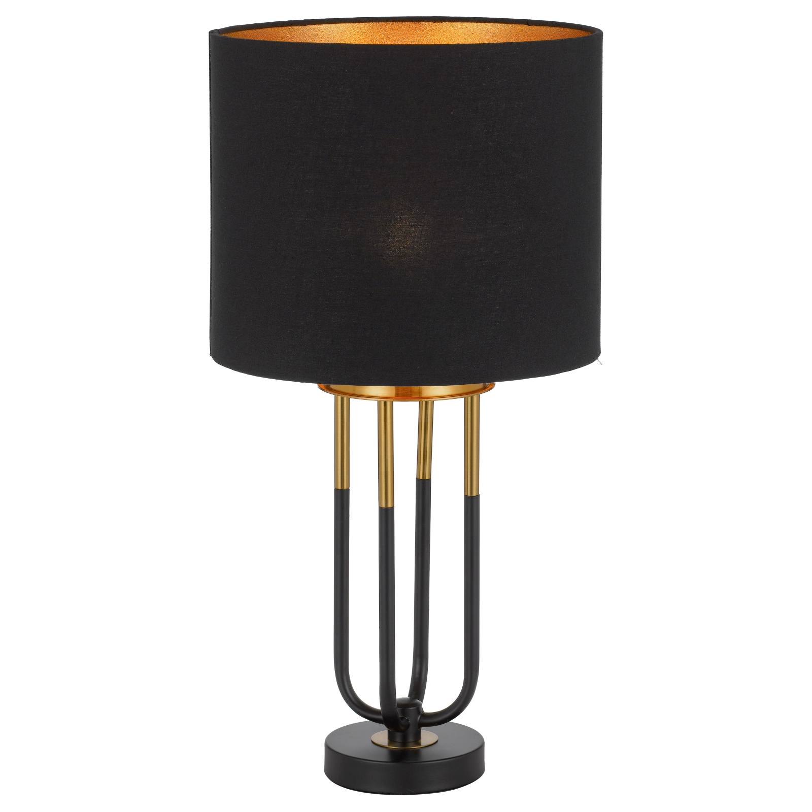 Negas Table Lamp, Black, Antique Gold